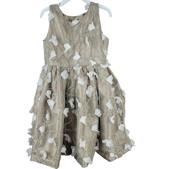 Girls Special Occasion Dress Sz 5 Chasing Fireflies Tulle Embroidery Flower Girl - Picture 1 of 12
